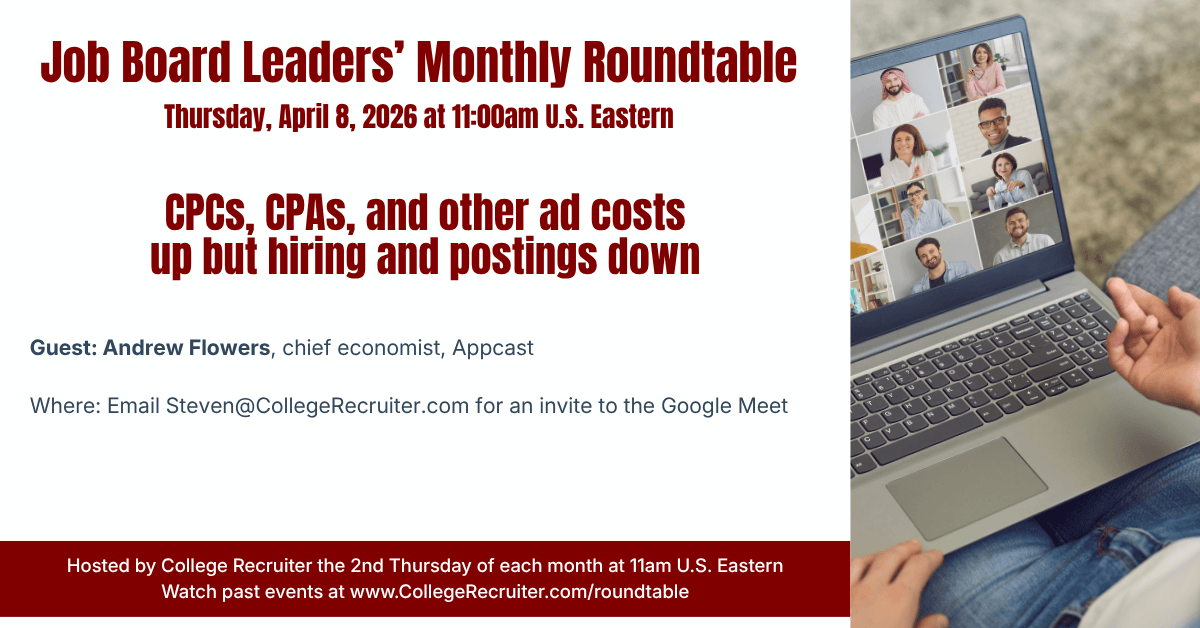 Job Board Leaders Roundtable cover art -- Apr 2026